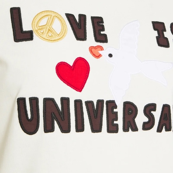 Tory Burch Love Is Universal Patch-Embellished T-Shirt - Picture 2 of 3
